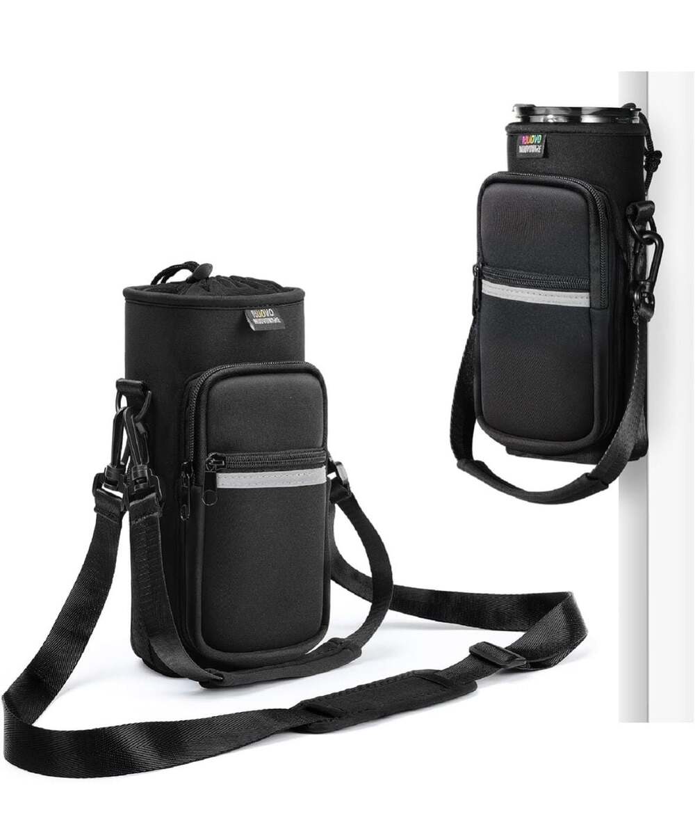 NATURE PIONEOR Water Bottle Carrier Holder Sleeve with Adjustable Strap 25 oz, I